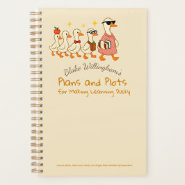 Custom Name Fun Cool Teacher Goose Planner Planer