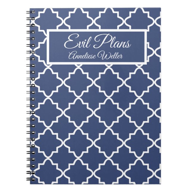 Custom Name Funny Evil Plans Sassy Girl Notizblock (Vorderseite)