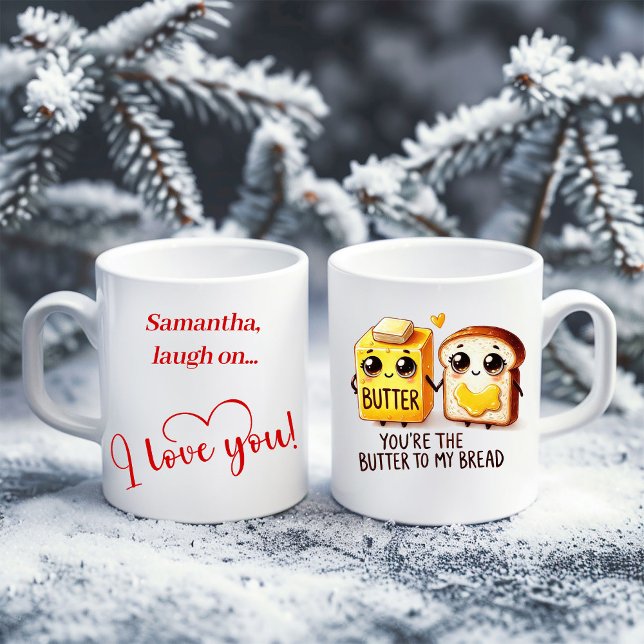 Custom Name Funny Food Mug Gift for Girlfriend Kaffeetasse (Custom Name Funny Food Mug Gift for Girlfriend)