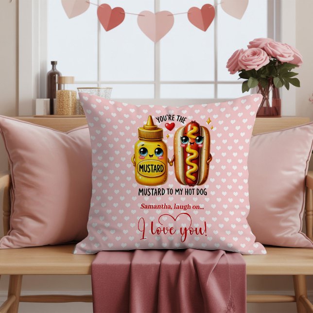 Custom Name Funny Fruit Love Pun Valentine Pillow Kissen (Custom Name Funny Fruit Love Pun Valentine Pillow

)