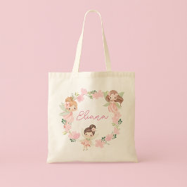 Custom Name Girls Personalised Fairy Tote Bag Tragetasche