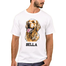 Custom Name Golden Retriever Dog Portrait Funny