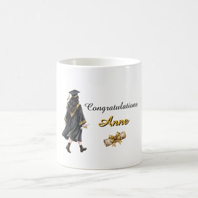 Custom Name Graduation wish mug Kaffeetasse (Mittel)