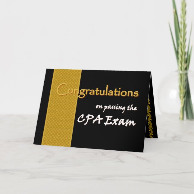 CUSTOM NAME Gratulationen - CPA Exam Karte (Vorderseite)