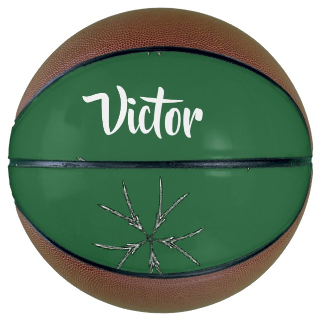 Custom name green bloom basketball (Vorderseite)