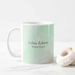 Custom name green watercolor kaffeetasse