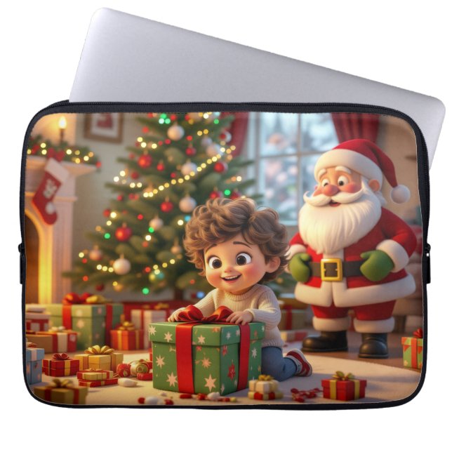 Custom Name Holiday KeepsakeElectronics Bag Laptopschutzhülle (Vorderseite)