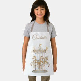 Custom Name Kids Apron | Carousel Magic Schürze