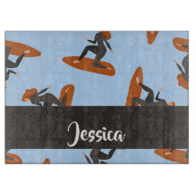 Custom name lady surfing the waves