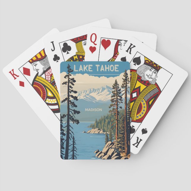 Custom Name Lake Tahoe Spielkarten (Rückseite)