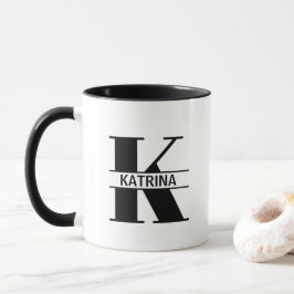 Custom Name Letter 'K' Mug Tasse