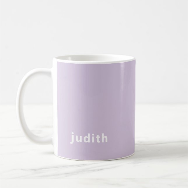 Custom Name Lilac Mist Mug Personalized Minimal  Kaffeetasse (Links)