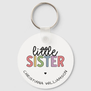 Custom Name Little Sister Cute Personalized Schlüsselanhänger