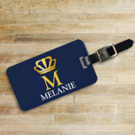 Custom Name Luxury Royal Elegant Monogran Gepäckanhänger