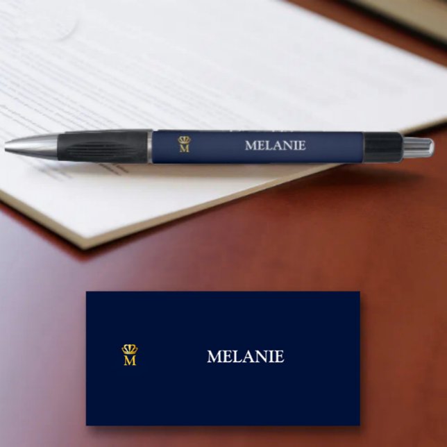Custom Name Luxury Royal Elegant Monogran  Kugelschreiber (Von Creator hochgeladen)