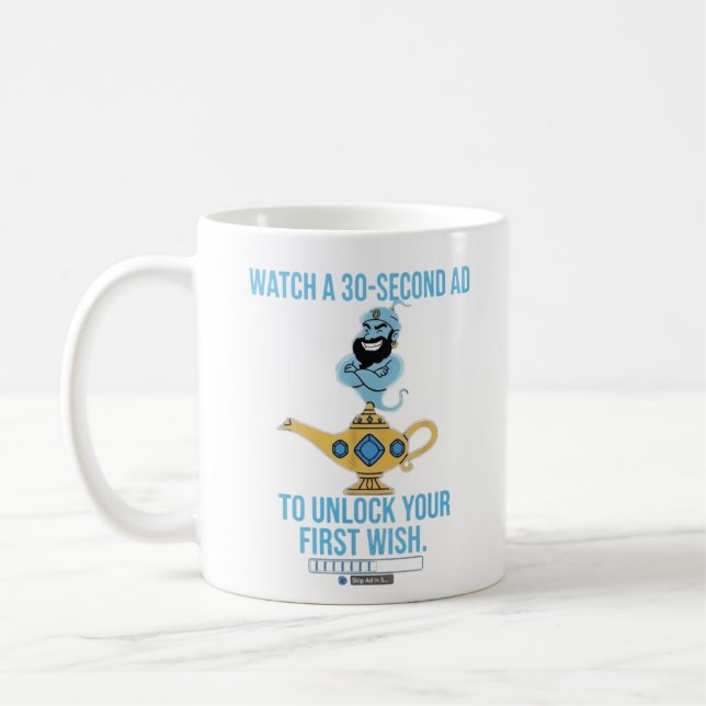 Custom name magic genie lamp kaffeetasse (Links)