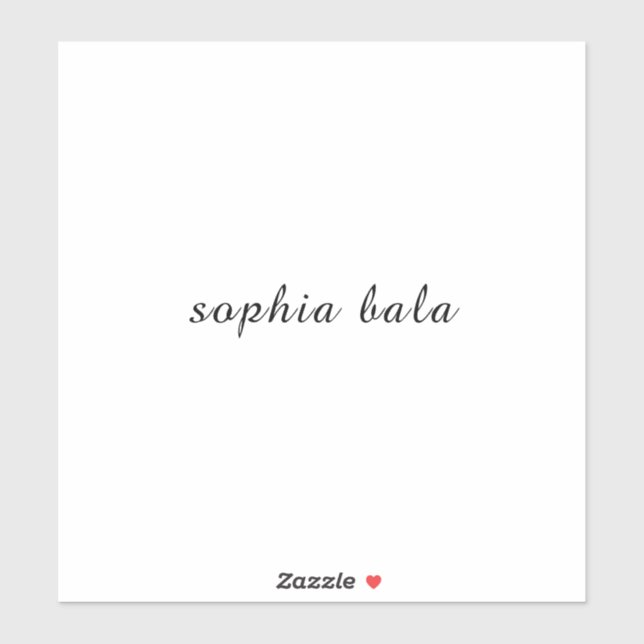 Custom Name Modern Handwritten Design Aufkleber (Blatt)