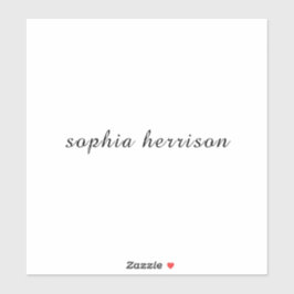 Custom Name Modern Script Design Aufkleber