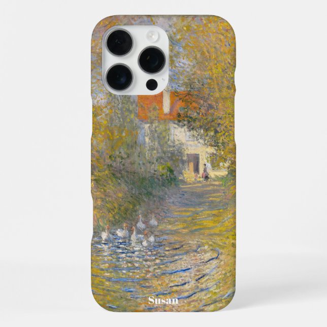 Custom Name Monet Landscape for Her iPhone Hülle (Rückseite)