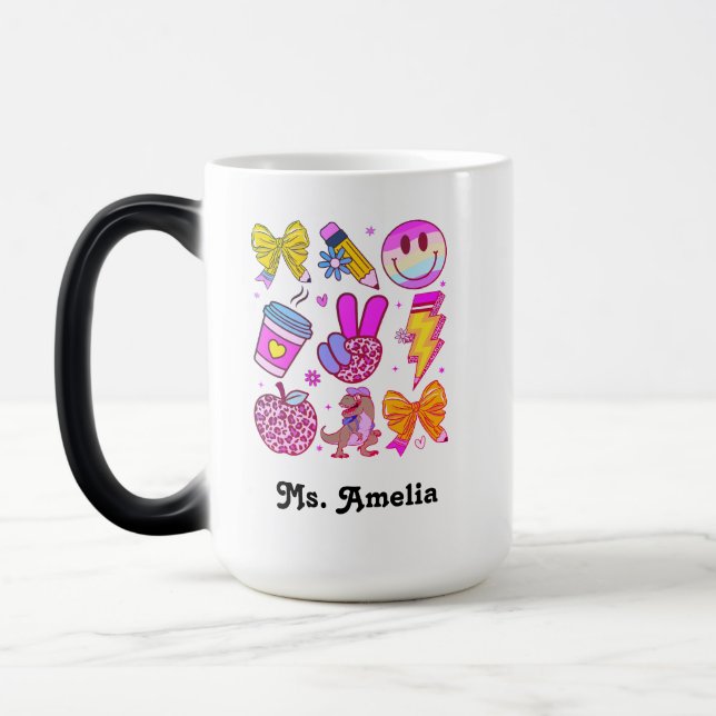 Custom Name Mug, Custom Teacher Mug,Back to school Verwandlungstasse (Links)