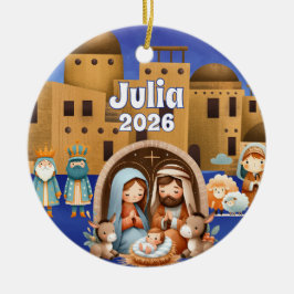 Custom Name Nativity Ornament