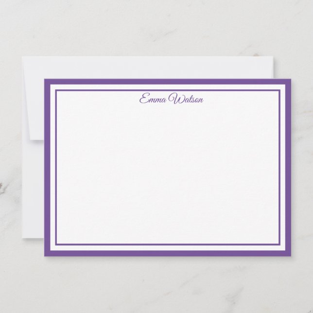 Custom Name Note Card Mitteilungskarte (Vorderseite)