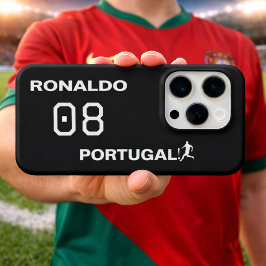 Custom Name Number Team Soccer Silhouette iPhone 15 Pro Hülle