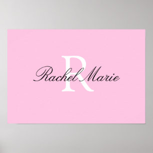 Custom name nursery art poster