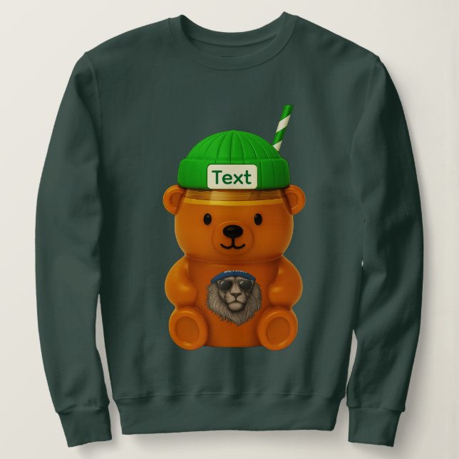 Custom Name or Photo Bearista | colonova Bear Cup  Sweatshirt (Design vorne)