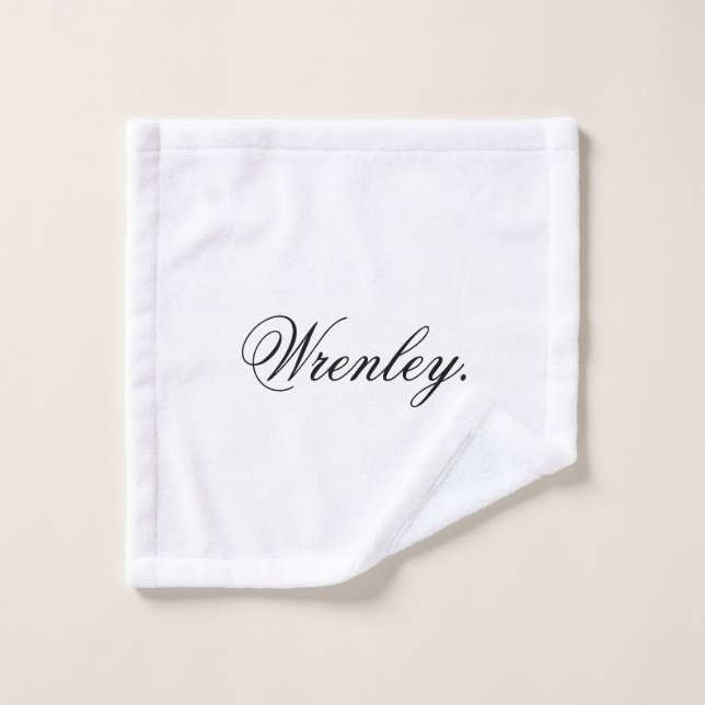 Custom Name Personalized Classic White Waschlappen (Waschlappen)