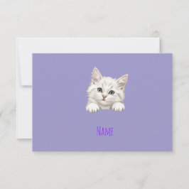 Custom Name Personalized Kitten Art Gift Dankeskarte