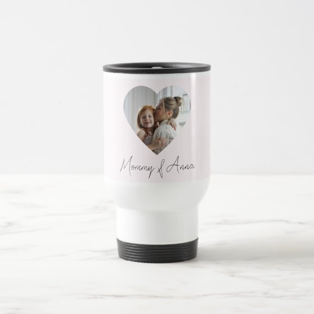 Custom Name & Photo | Personalized Travel Mug Gift Reisebecher (Mittel)