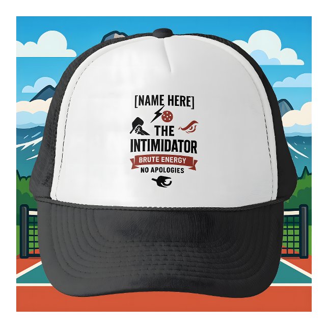 Custom Name Pickleball Trucker Hat The Intimidator Truckerkappe (PICKLEBALL PERSONALIZED NAME TRUCKER HAT)