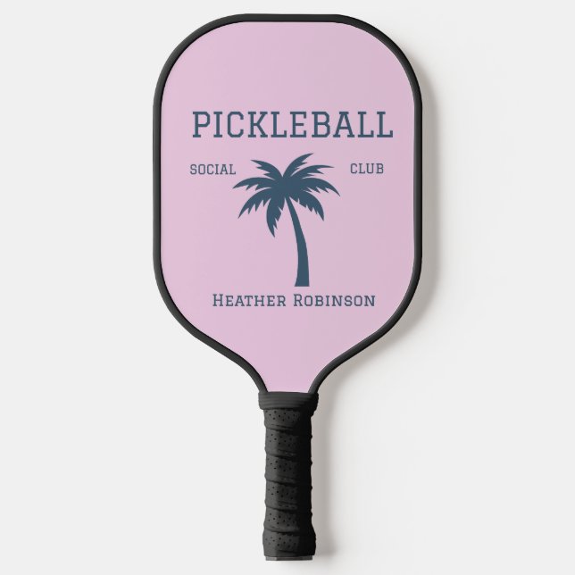 Custom Name Pink  Pickleball Schläger (Vorderseite)