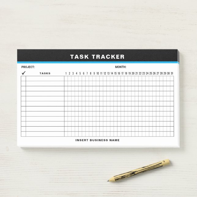 Custom Name Project Task Tracker Post-It Notes Klebezettel (Auf Schreibtisch)