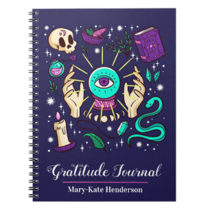 Custom Name Purple Palmistry Fortune Teller Notizblock