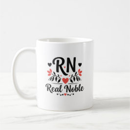 Custom Name RN Real Noble Floral Gift Kaffeetasse