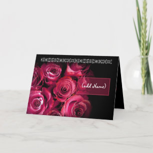 CUSTOM NAME Sei mein Blumenmädchen Rote Rosen Bouq Einladung