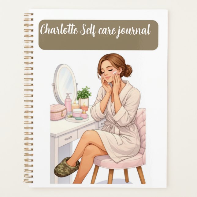 Custom name stylish Self care journal  Planer (Vorderseite)