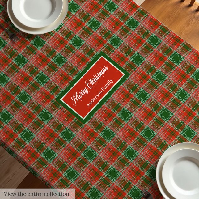 Custom Name Tablecloth Traditional Christmas Look Tischdecke (Custom Name Tablecloth Traditional Christmas Look)