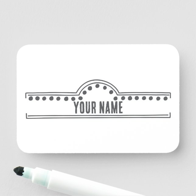Custom Name Tag – Doodle Arch Namensschild (Beispiel)