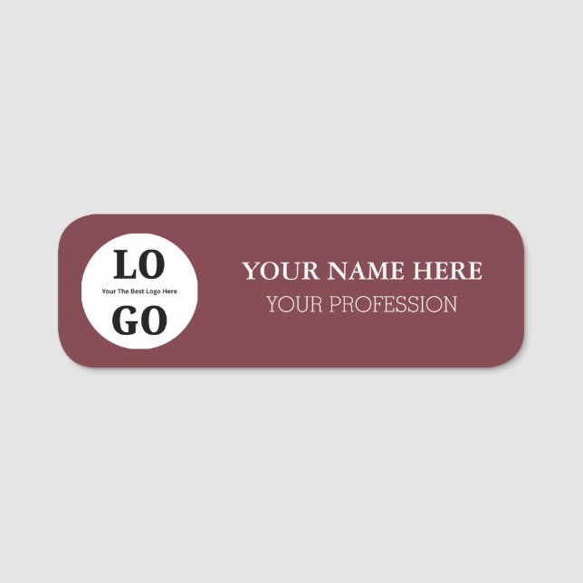 Custom Name Tag For Employee Namensschild (Vorderseite)