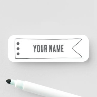 Custom Name Tag – Ribbon Frame Namensschild