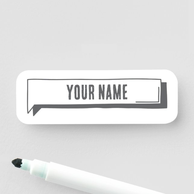Custom Name Tag – Tab Frame Namensschild (Beispiel)