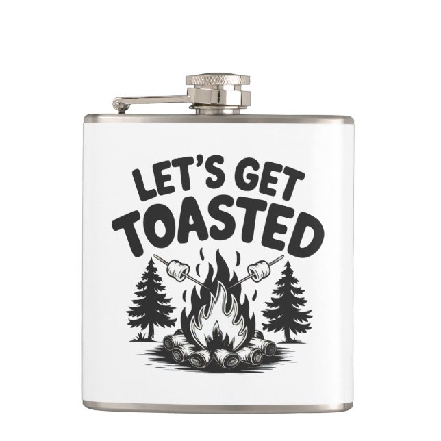 Custom Name & Text Camping Flachmann (Vorderseite)