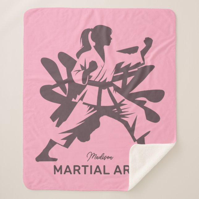 Custom Name, Text & Color Martial Arts Sherpadecke (Vorderseite)