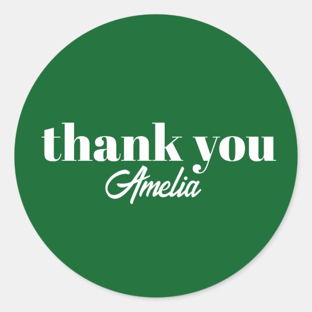 Custom Name Thank You Stickers (Vorderseite)