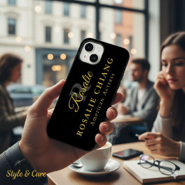 Custom Name & Title with Monogram Case-Mate iPhone 14 Hülle