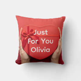 Custom name valentine gift cozy romantic kissen