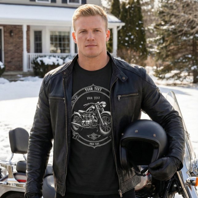 Custom Name Vintage Motorcycle Gift Shirt (Von Creator hochgeladen)